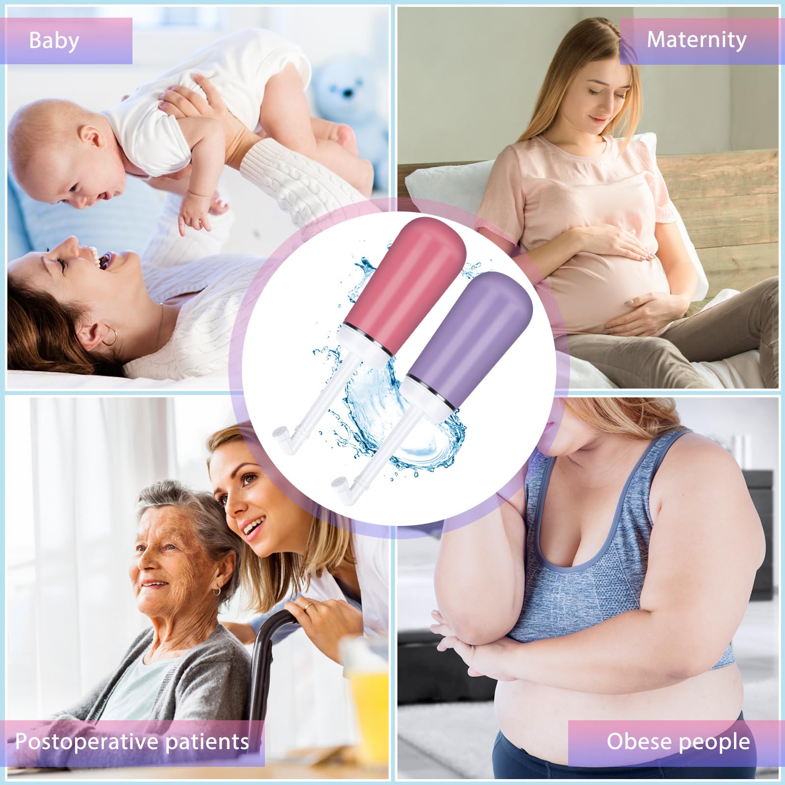 Peri Bottle for Postpartum Care, 13.5 OZ Perineal Bottle for Recovery and Cleansing After Birth